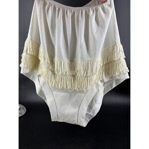 Vintage  1960's Tempo Hollywood Pin Up Go Go Fringe Tassel Nylon Panties Sz Sm
